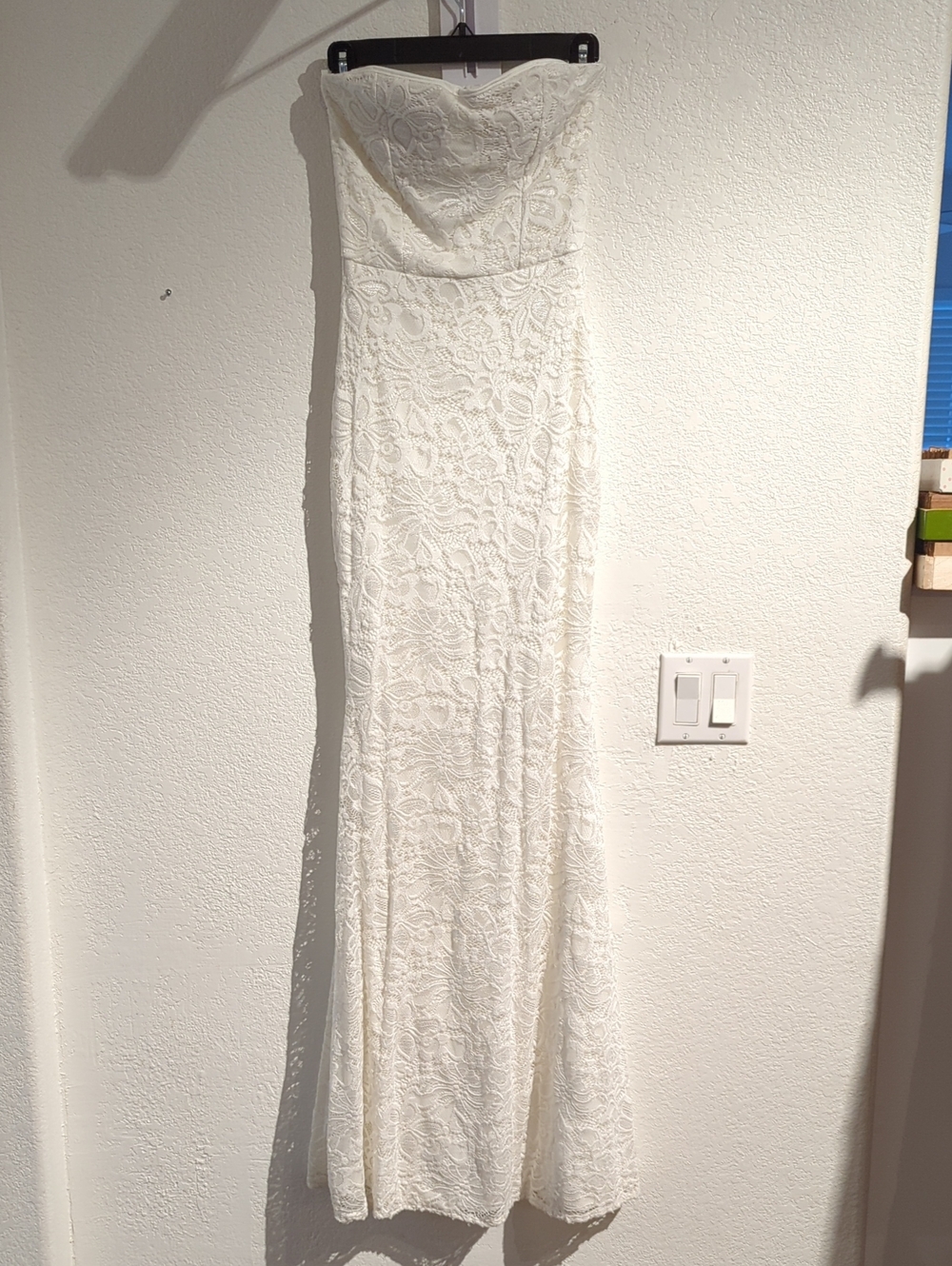 Windsor Strapless Ivory Lace Column Gown